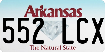 AR license plate 552LCX