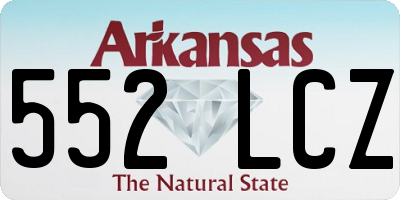 AR license plate 552LCZ