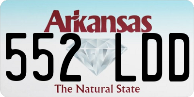 AR license plate 552LDD