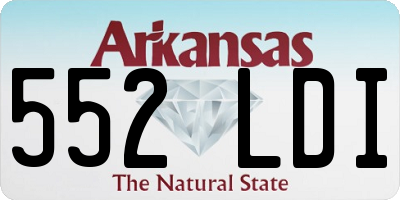 AR license plate 552LDI