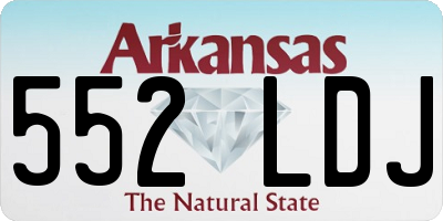 AR license plate 552LDJ