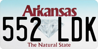 AR license plate 552LDK