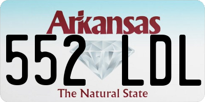 AR license plate 552LDL