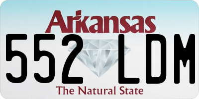 AR license plate 552LDM