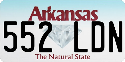 AR license plate 552LDN