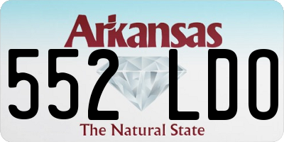AR license plate 552LDO