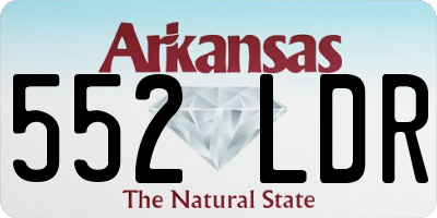 AR license plate 552LDR
