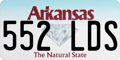 AR license plate 552LDS