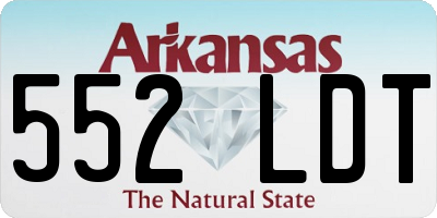 AR license plate 552LDT