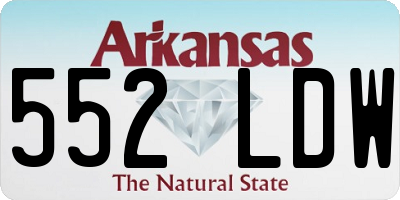 AR license plate 552LDW
