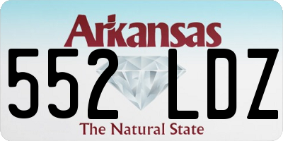 AR license plate 552LDZ