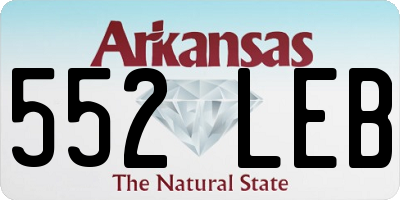 AR license plate 552LEB