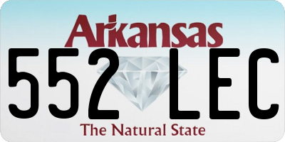 AR license plate 552LEC