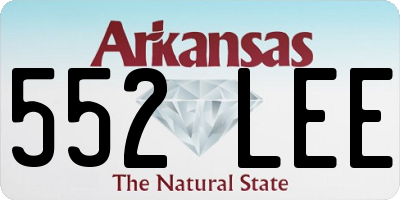 AR license plate 552LEE
