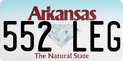 AR license plate 552LEG