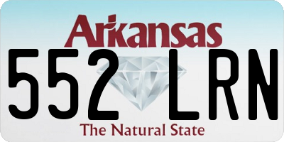 AR license plate 552LRN