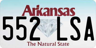 AR license plate 552LSA