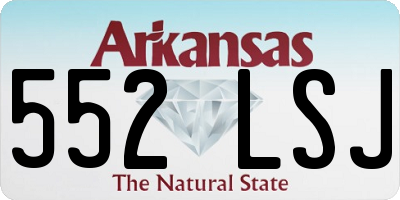 AR license plate 552LSJ