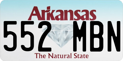 AR license plate 552MBN