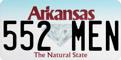 AR license plate 552MEN