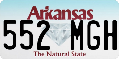 AR license plate 552MGH