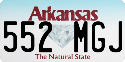 AR license plate 552MGJ