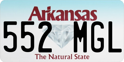 AR license plate 552MGL