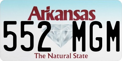 AR license plate 552MGM