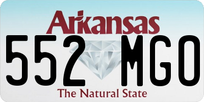 AR license plate 552MGO