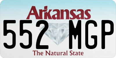 AR license plate 552MGP