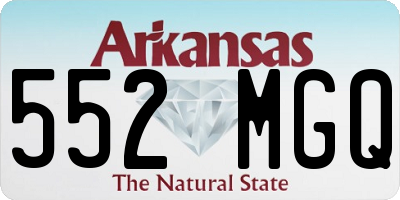 AR license plate 552MGQ