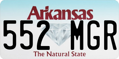 AR license plate 552MGR