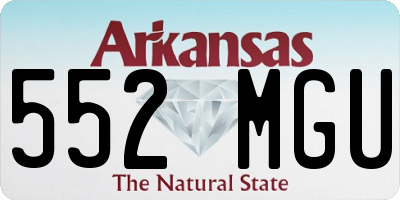 AR license plate 552MGU