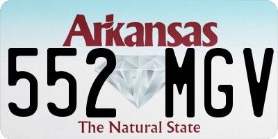 AR license plate 552MGV