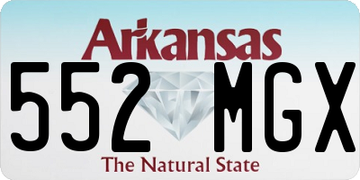 AR license plate 552MGX