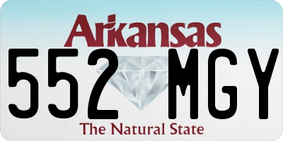 AR license plate 552MGY