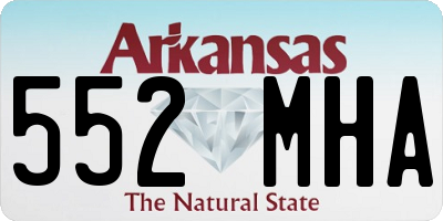 AR license plate 552MHA