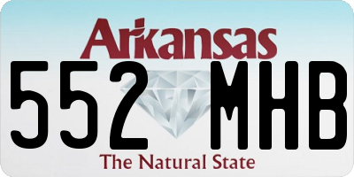 AR license plate 552MHB