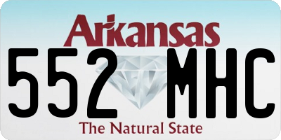 AR license plate 552MHC
