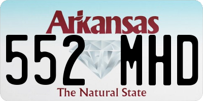 AR license plate 552MHD