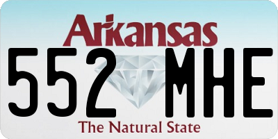 AR license plate 552MHE