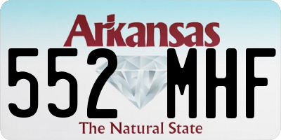 AR license plate 552MHF