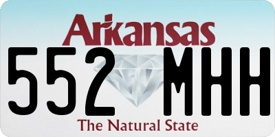 AR license plate 552MHH