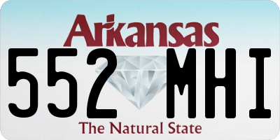 AR license plate 552MHI