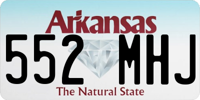AR license plate 552MHJ