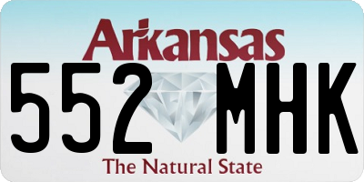 AR license plate 552MHK