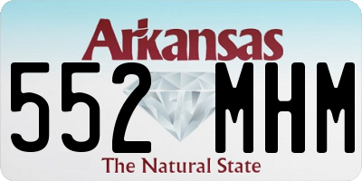 AR license plate 552MHM