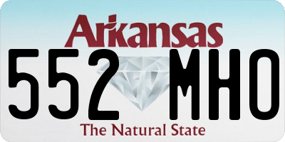 AR license plate 552MHO