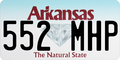 AR license plate 552MHP