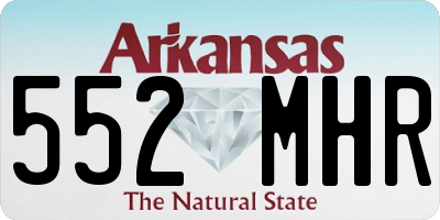 AR license plate 552MHR